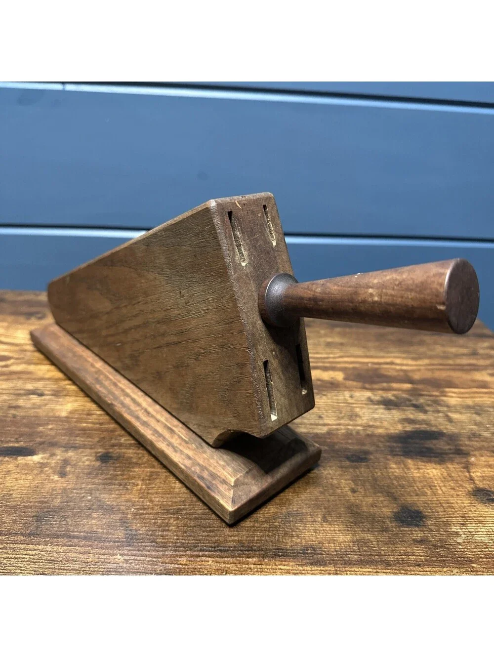 Vintage Case XX Knife Block Oak 5-Slot Low Profile for 5 Knives/1 Sharpening Rod